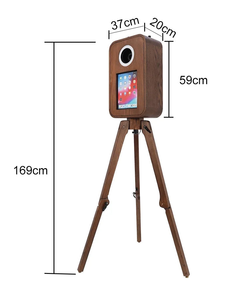 Wooden Antique Photo Booth - Perfect for Weddings // Red OAK wood+ Free Shipping