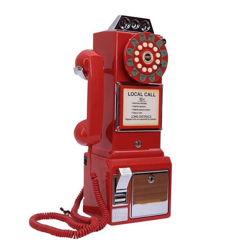 Audio Guestbook - Vintage Retro Payphone with Custom Personalized Voice Recorder for Weddings, Birthdays, and Parties!