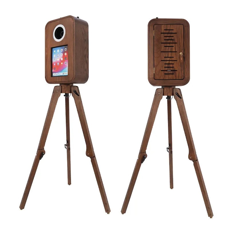 Wooden Antique Photo Booth - Perfect for Weddings // Red OAK wood+ Free Shipping