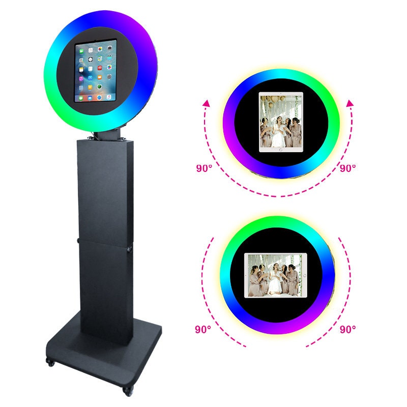 2024 New Popular Portable Vogue Booth Shell Ring Light Party Selfie Kiosk iPad Photo Booth