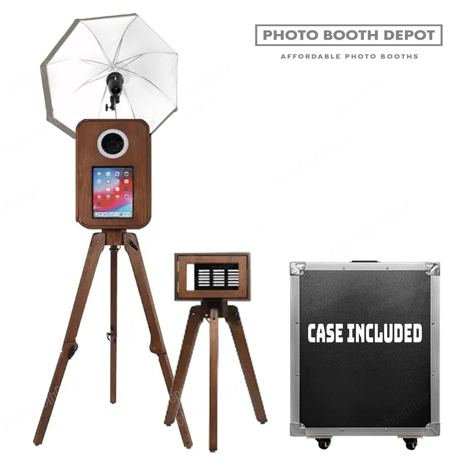 Wooden Antique Photo Booth - Perfect for Weddings // Red OAK wood+ Free Shipping