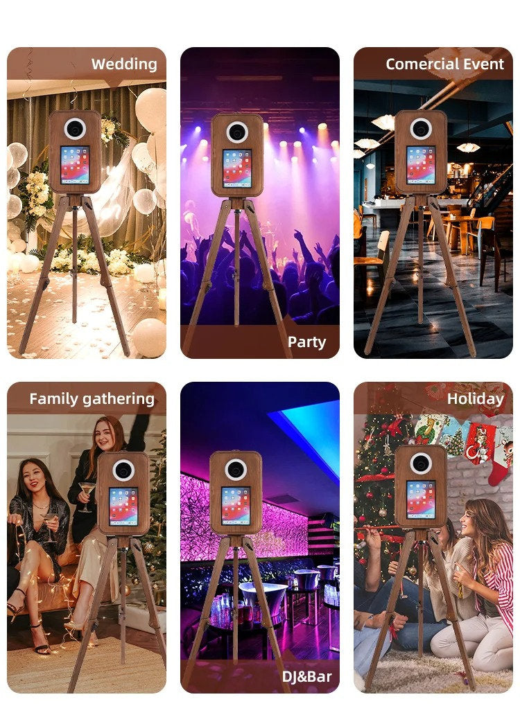 Wooden Antique Photo Booth - Perfect for Weddings // Red OAK wood+ Free Shipping